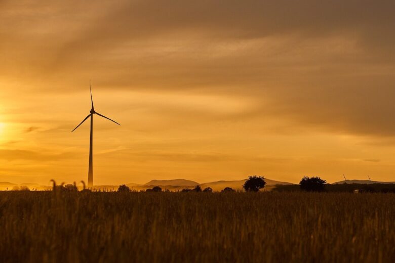 wind power, nature, energy, wind energy, eco-friendly, environmental technology, power generation, power supply, landscape, rotor blades, propeller, sky, silhouette, black, dark, sunset, lighting, afterglow, twilight, wind park